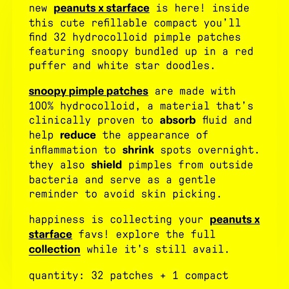 Peanuts X Starface Hydro Star Pimple Patches Compact Red Snoopy Limited Edition - Picture 6 of 6